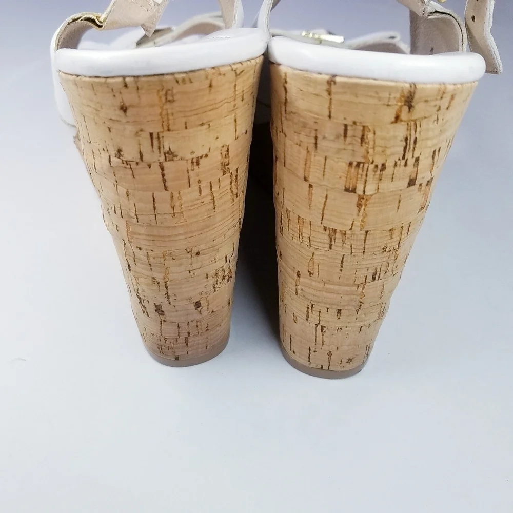 🌸 Kate‎ Spade | White Wedge Espadrilles 9
